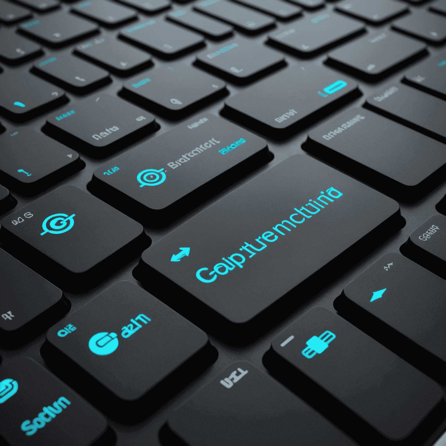 A keyboard with glowing keys and a cursor automatically filling in login fields